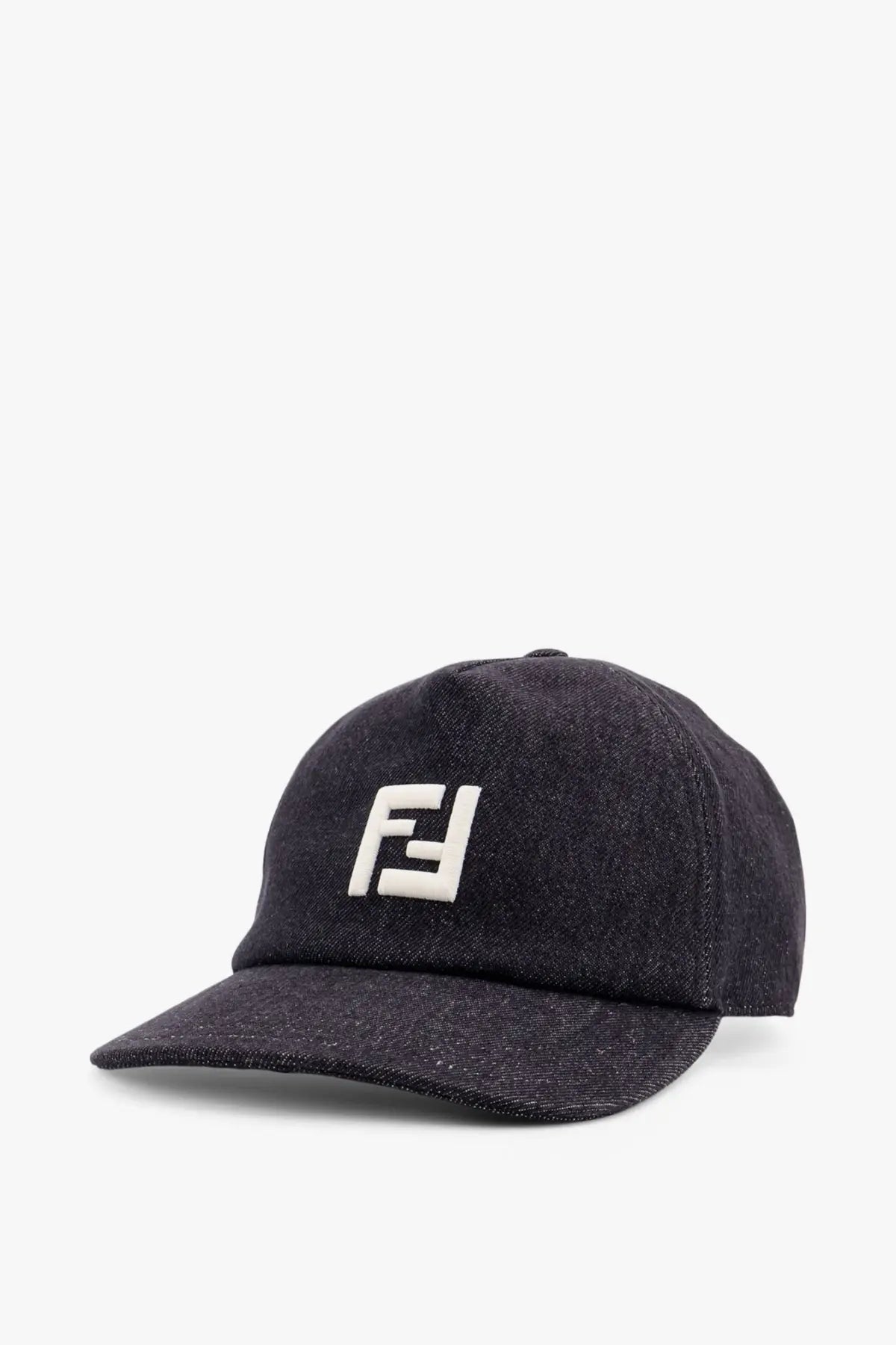 Fendi Men's Denim Baseball Hat Black, view 2