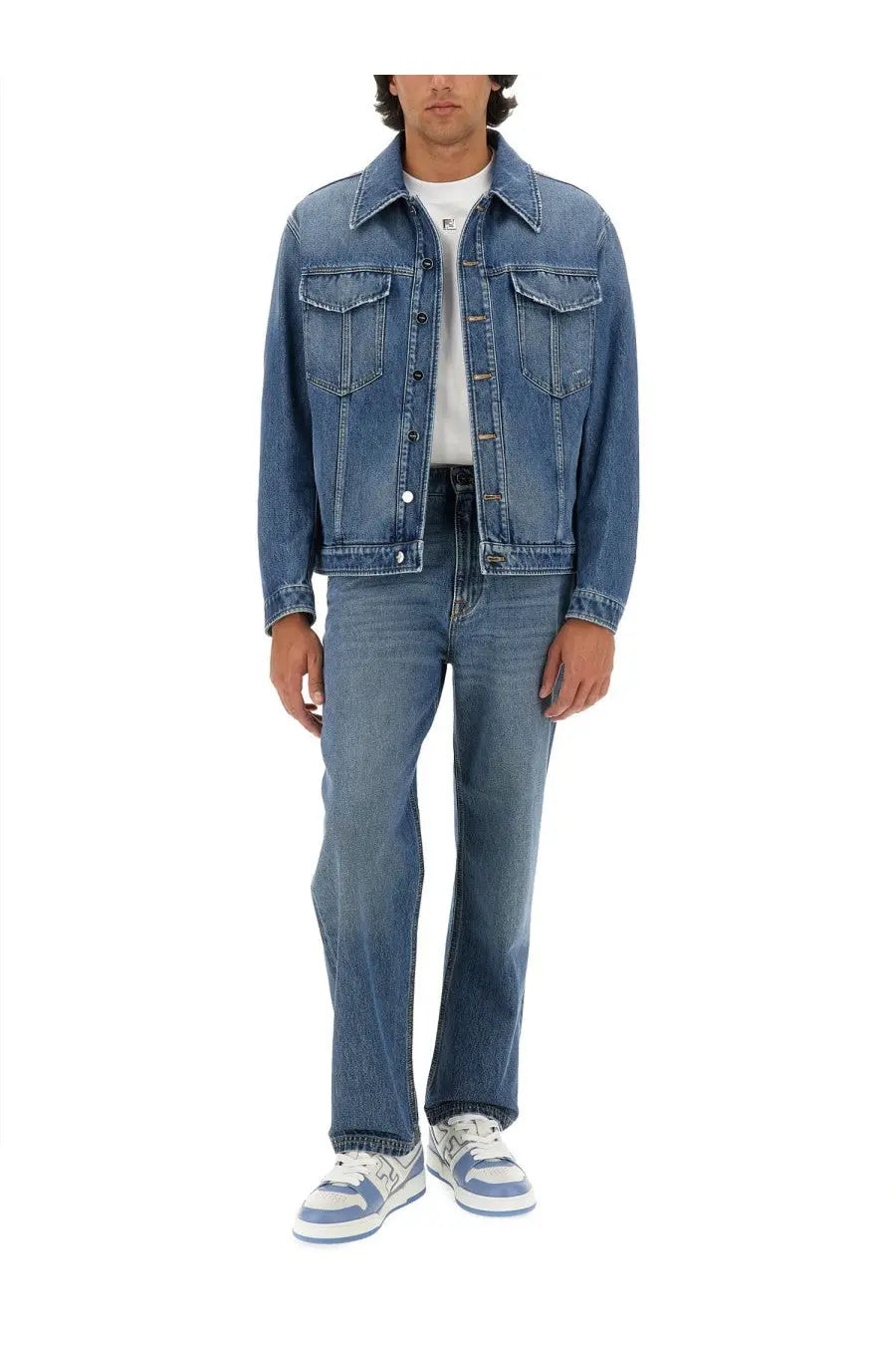 Fendi Men's Denim Jacket Blue, view 2
