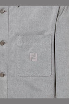 Fendi Men's Jacket Denim Stone Bleached Grey, view 3