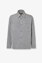 Fendi Men's Jacket Denim Stone Bleached Grey