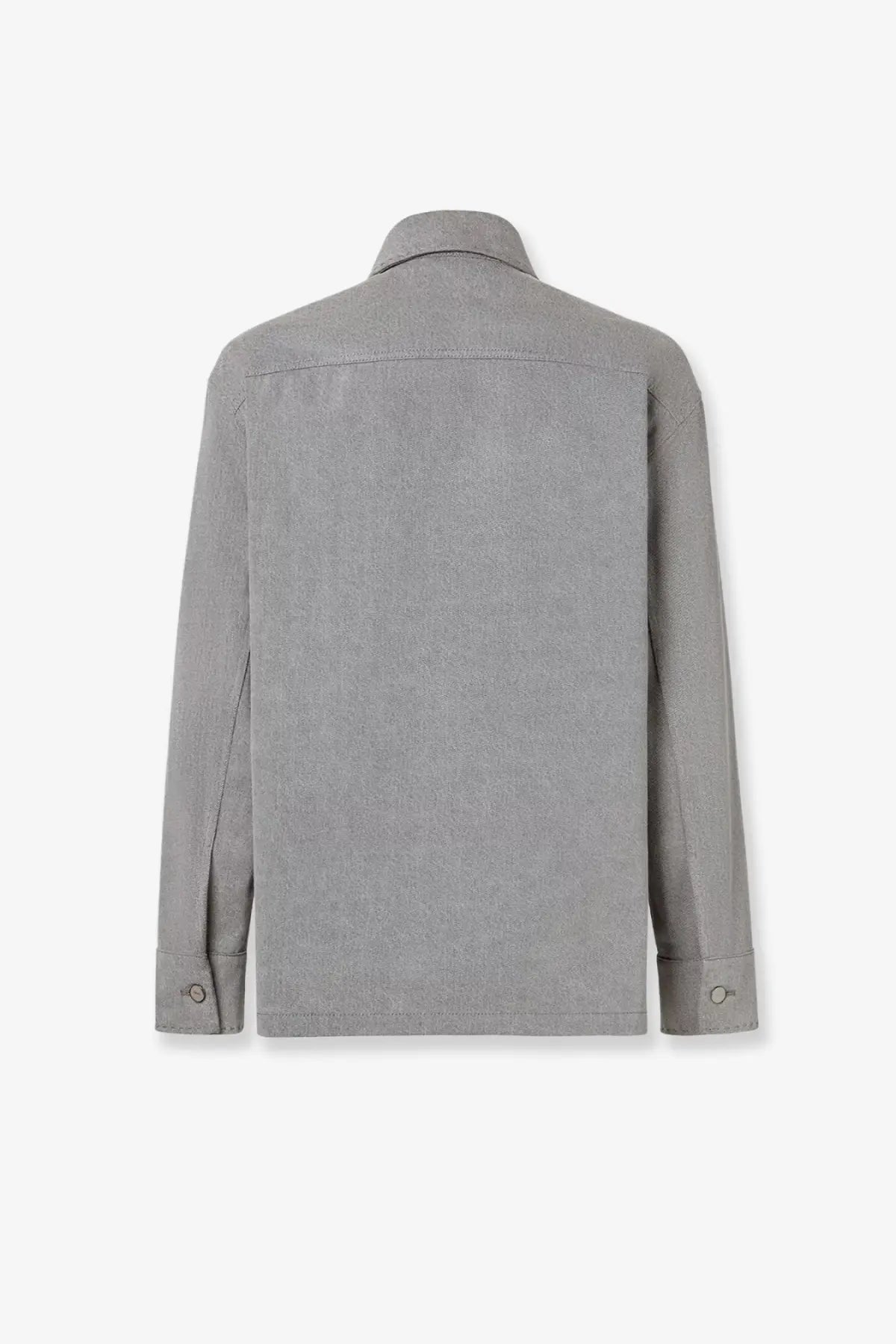 Fendi Men's Jacket Denim Stone Bleached Grey, view 2