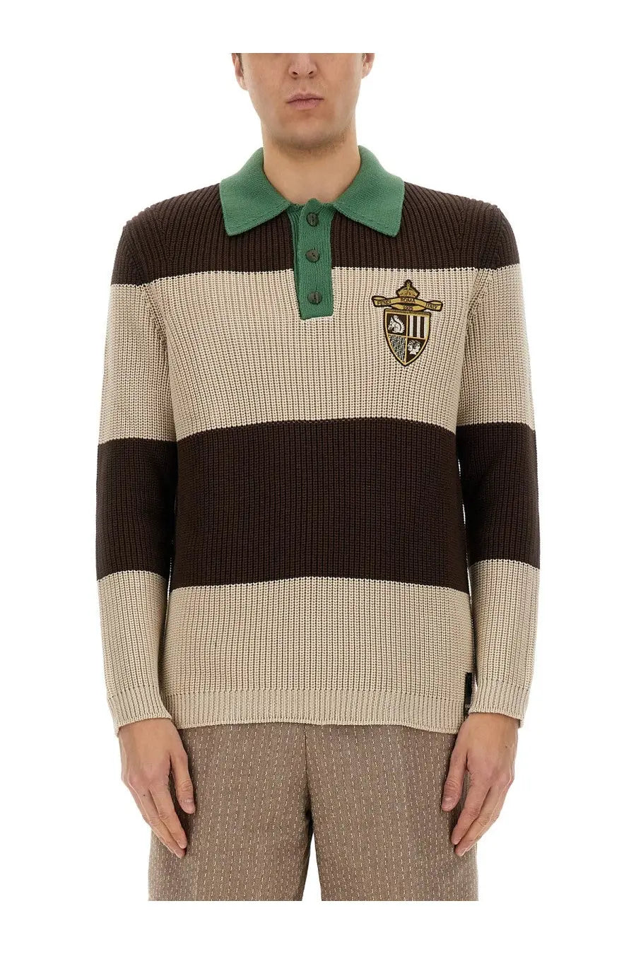 Fendi Men's Jersey Polo Multicolor