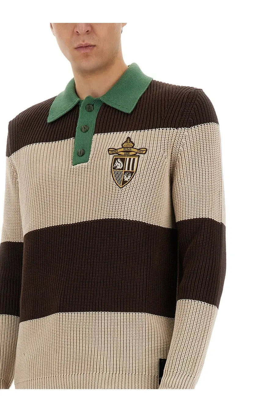 Fendi Men's Jersey Polo Multicolor, view 4
