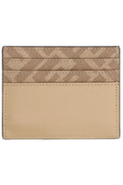Fendi Men's Leather Card Holder Beige, view 2