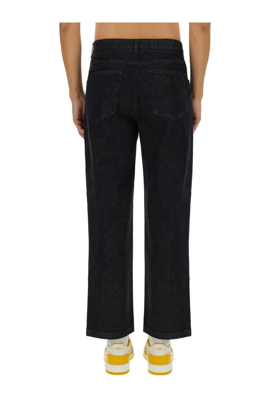 Fendi Men's Long Jeans Black, view 3