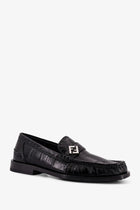 Fendi Men's Missina Leather Loafers Black, view 3