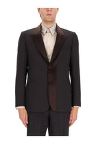 Fendi Men's Single Breasted Tailored Jacket Brown