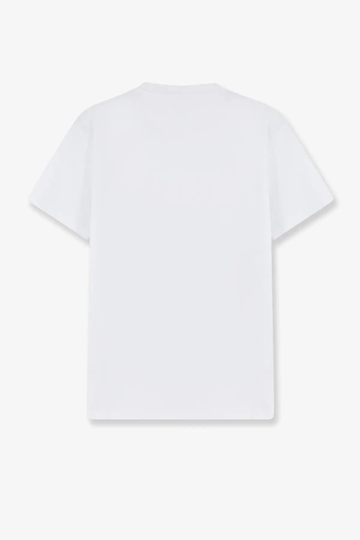 Fendi men’s slim fit white cotton t-shirt with crew neck and short sleeves