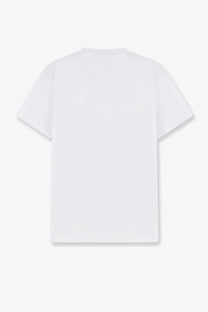 Fendi men’s slim fit white cotton t-shirt with crew neck and short sleeves
