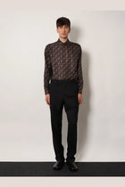 Fendi Men's Virgin Wool Trousers Black, view 2