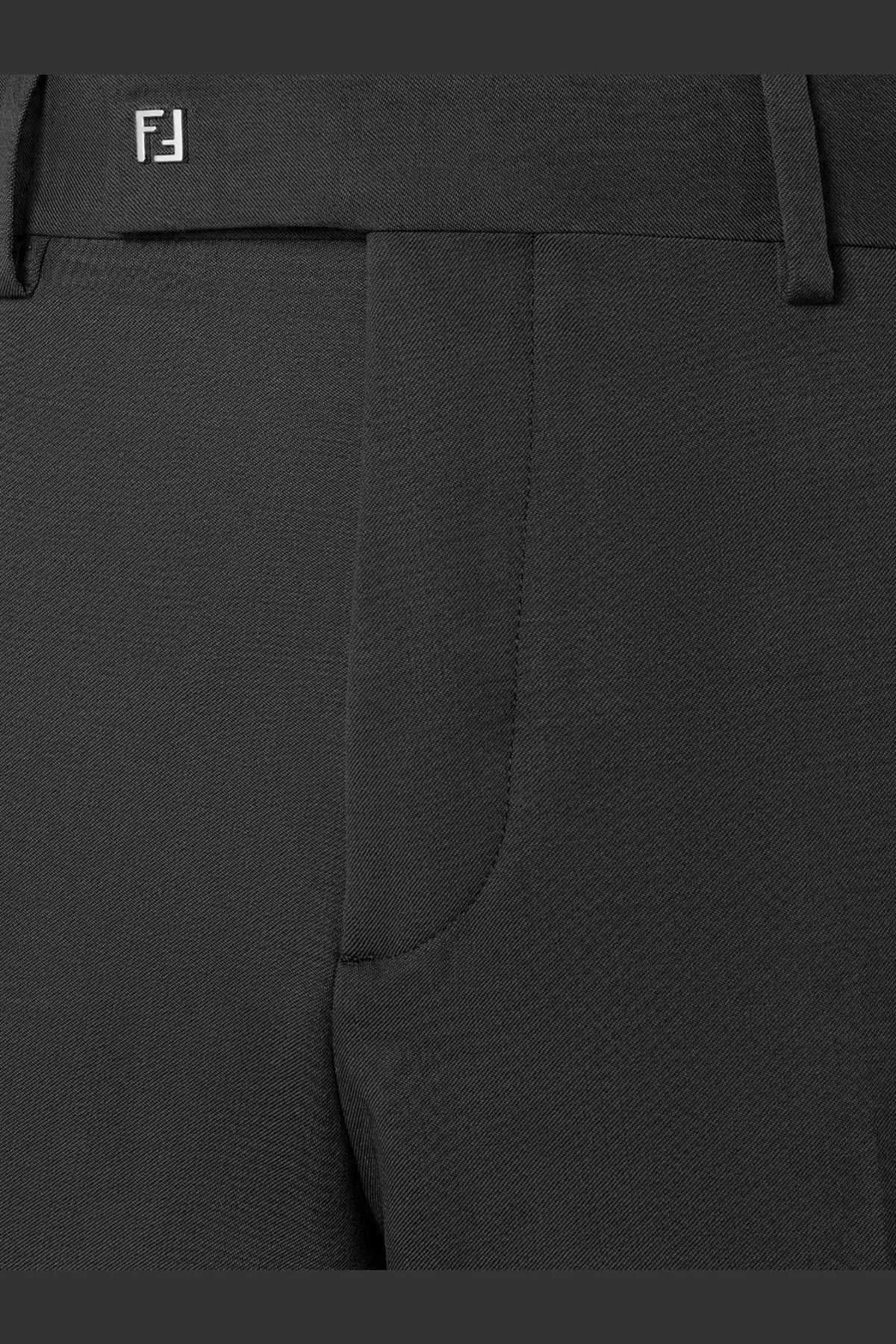 Fendi Men's Virgin Wool Trousers Black, view 5
