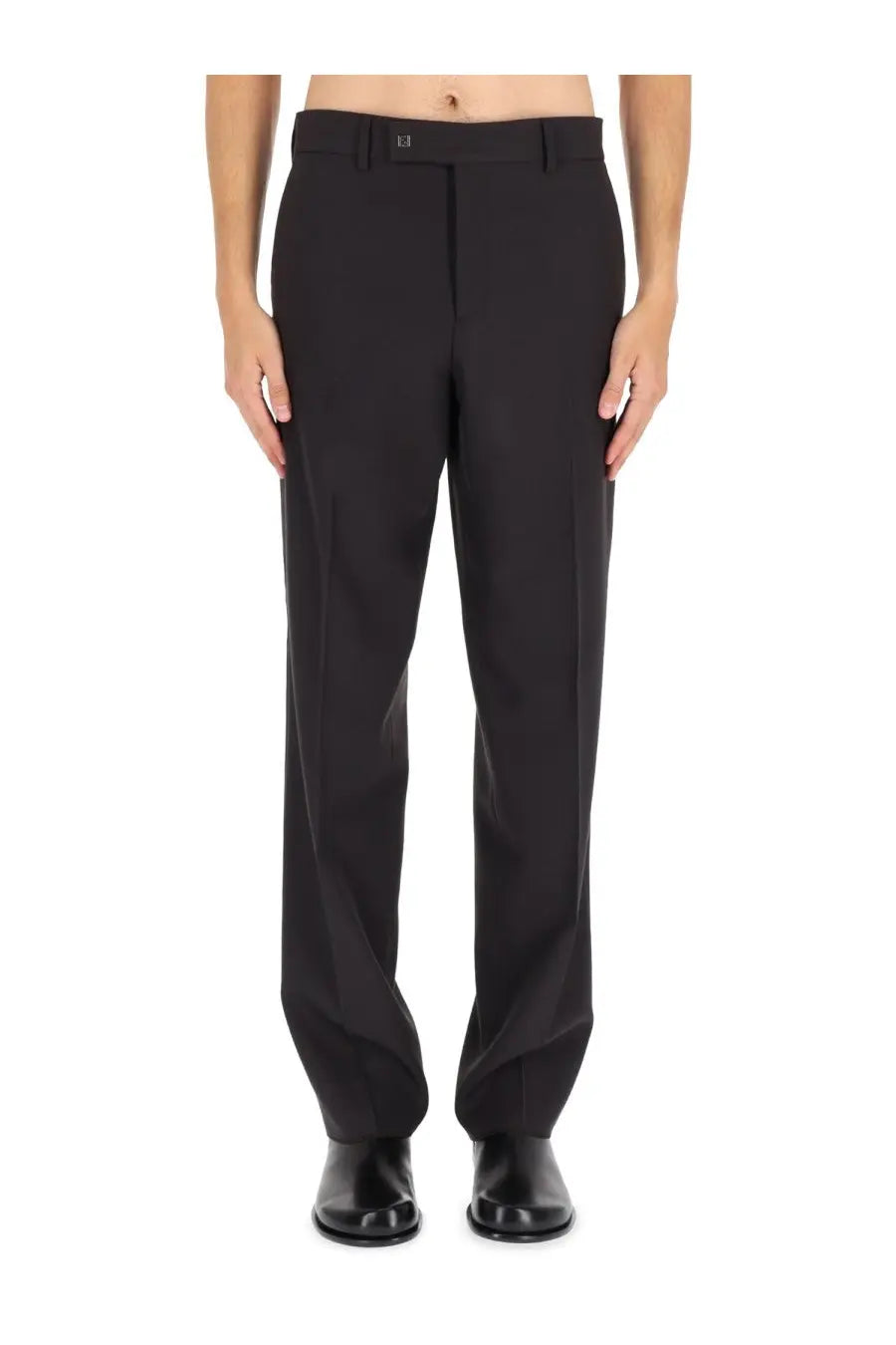 Fendi Men's Wool Blend Pants Brown
