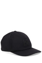 Fendi Men's Wool and Cashmere Baseball Hat Black, view 3