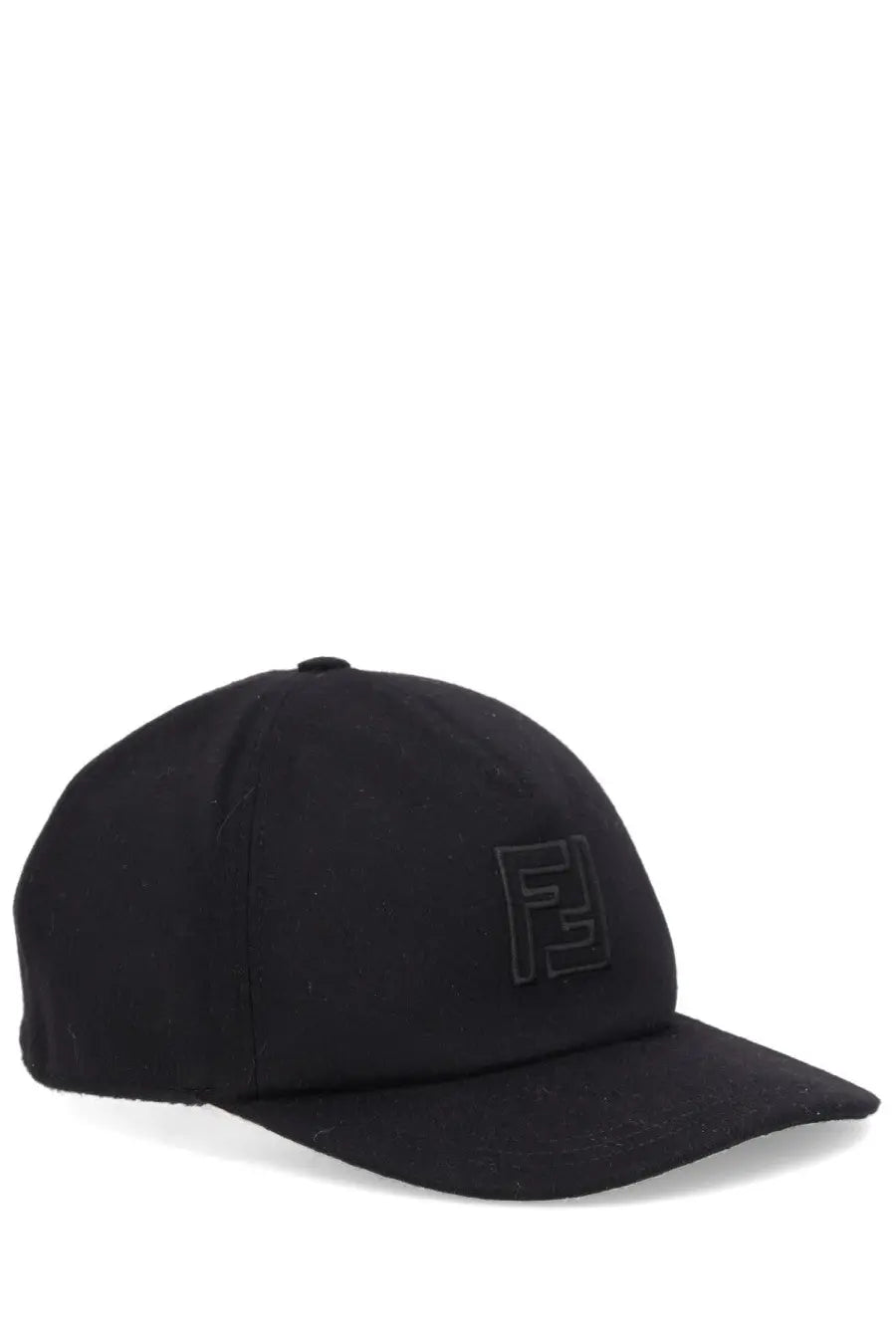 Fendi Men's Wool and Cashmere Baseball Hat Black, view 3