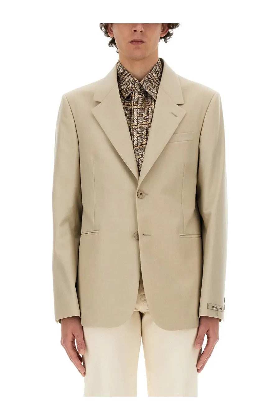 Fendi Men's Wool Jacket Beige