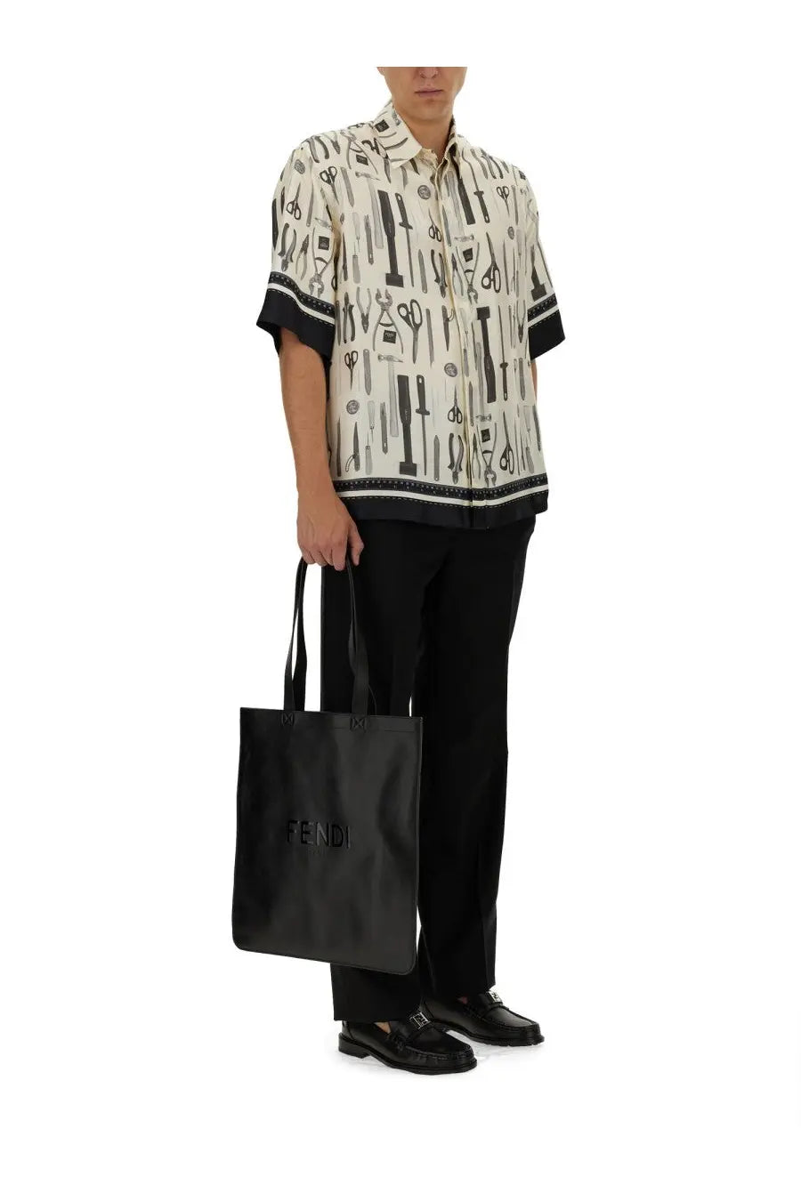 Fendi Men's Wool Pants Black, view 2