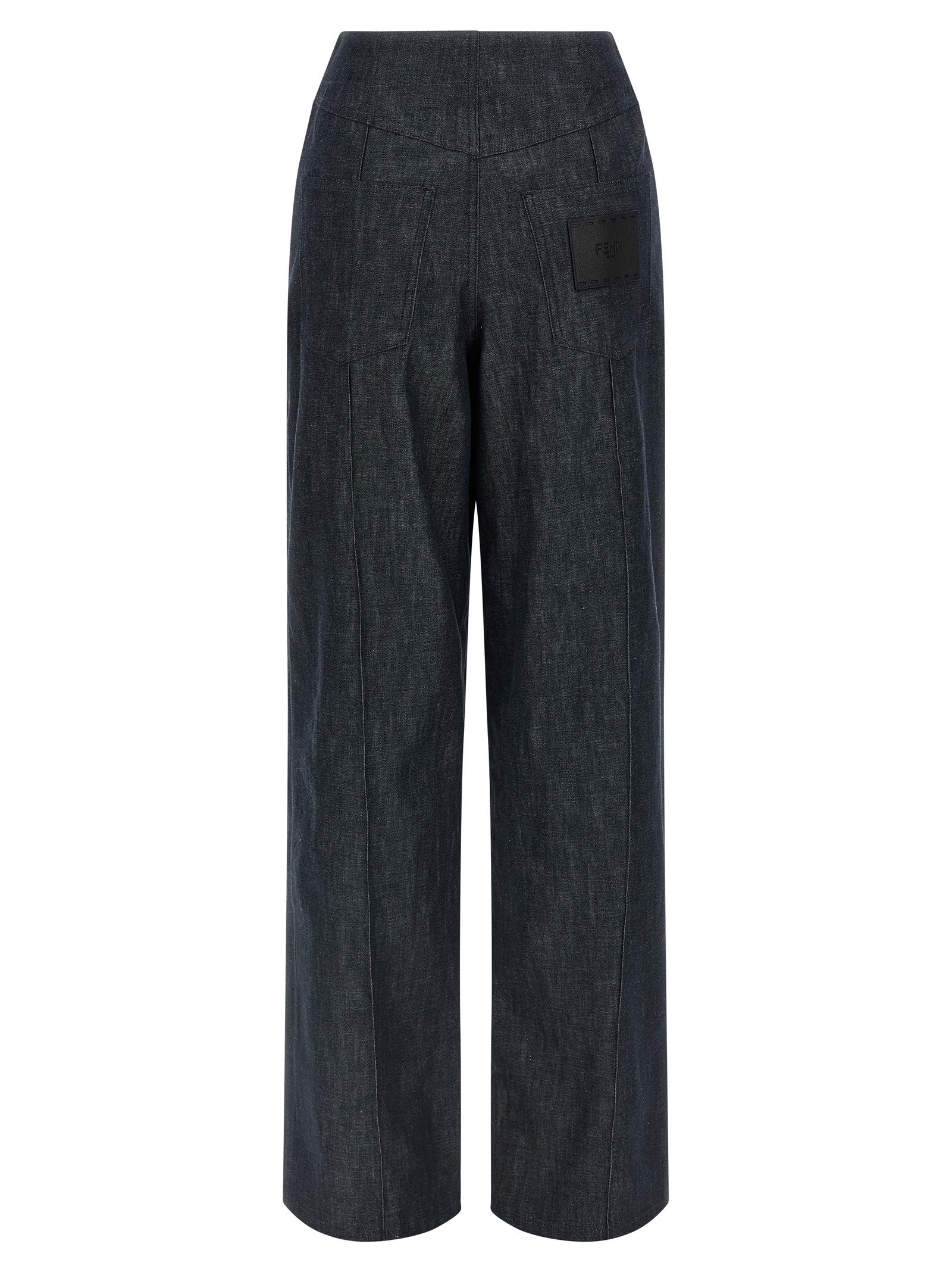 Fendi Fendi Roma Patch Jeans Blue
