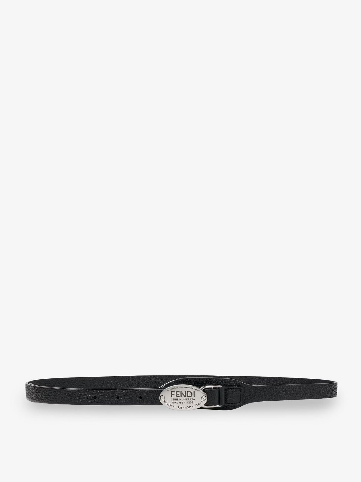 Fendi Women's Fendi Selleria Cuoio Romano Leather Belt Black