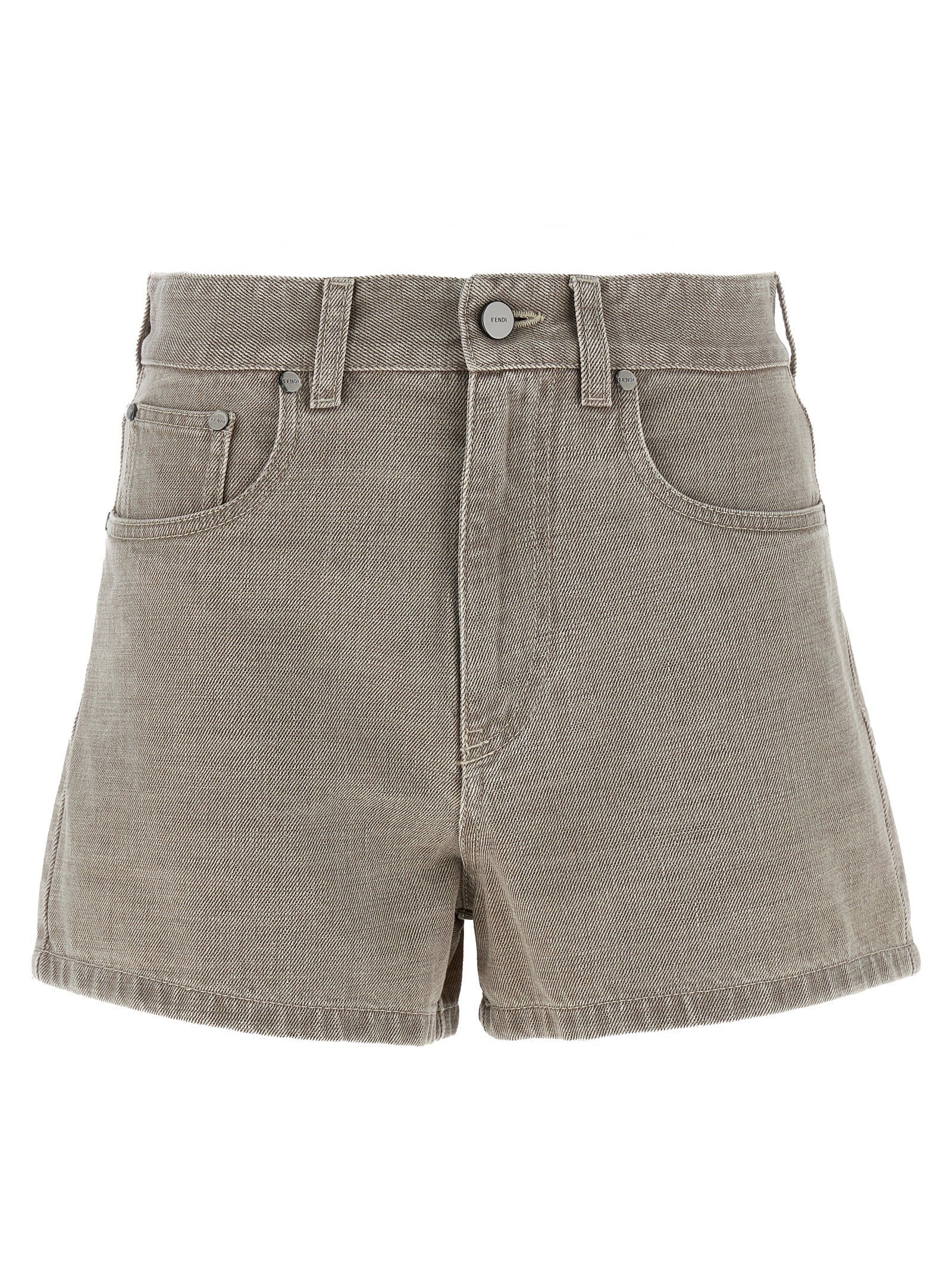 Fendi Fendi Stamp Shorts Beige