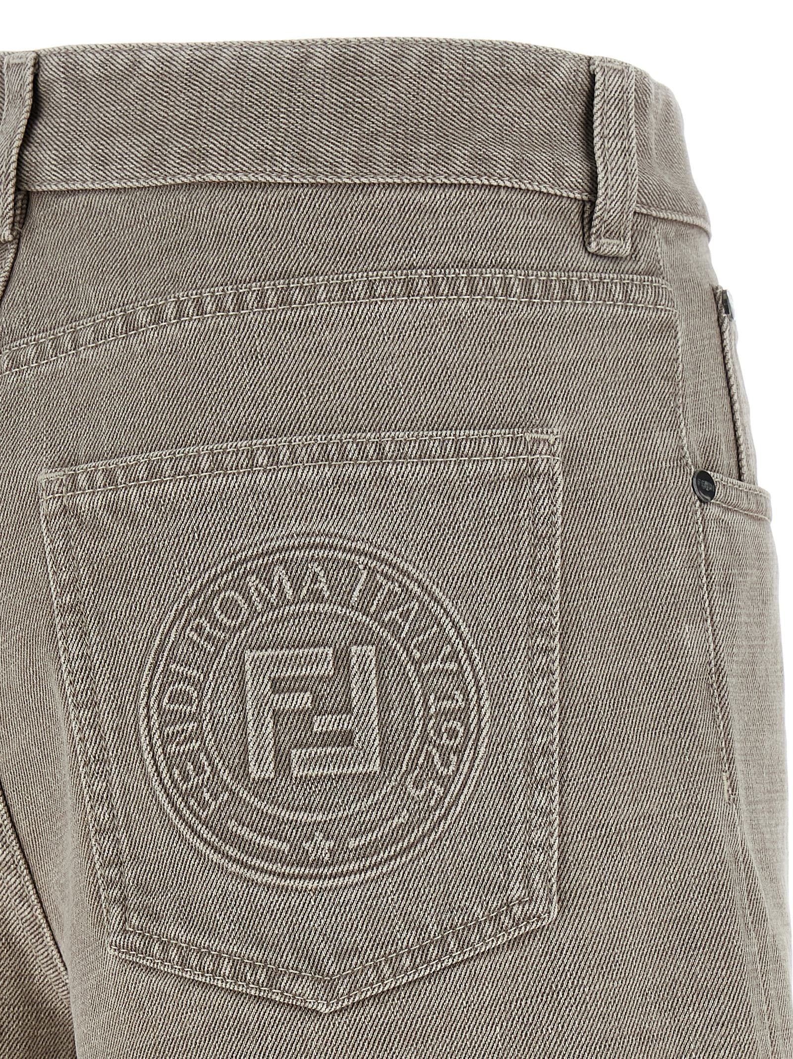 Fendi Fendi Stamp Shorts Beige