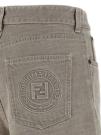 Fendi Fendi Stamp Shorts Beige
