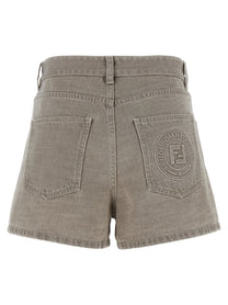 Fendi Fendi Stamp Shorts Beige