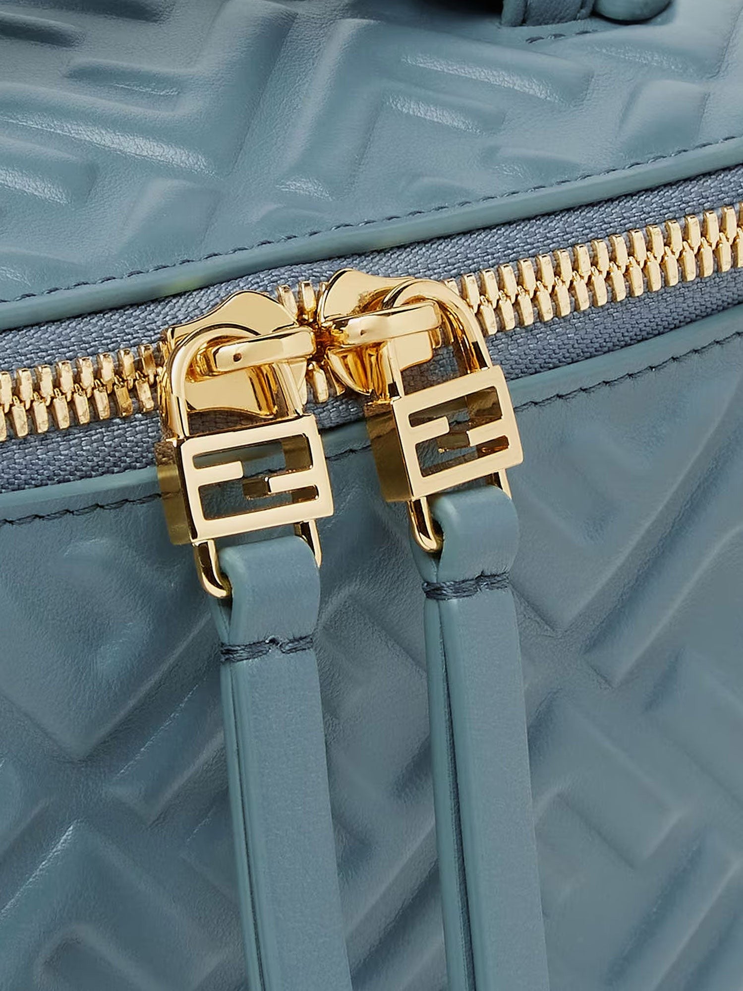 Fendi Women's Fendi Vanity Leather Crossbody Bag Grey