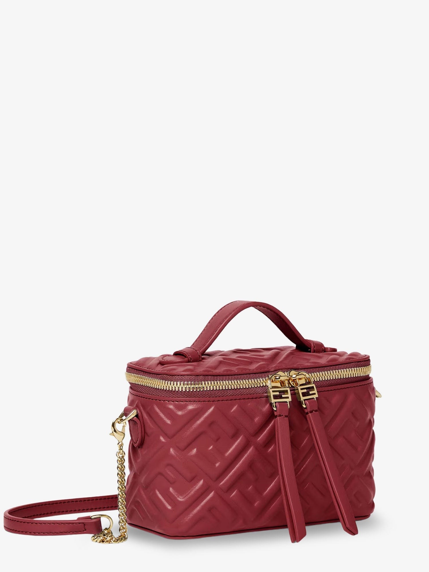 Fendi Women's Fendi Vanity Leather Crossbody Bag Red