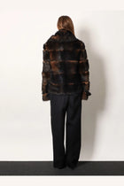 Fendi Women's Brown Backed Sheepskin and Nappa Jacket Orange, view 3