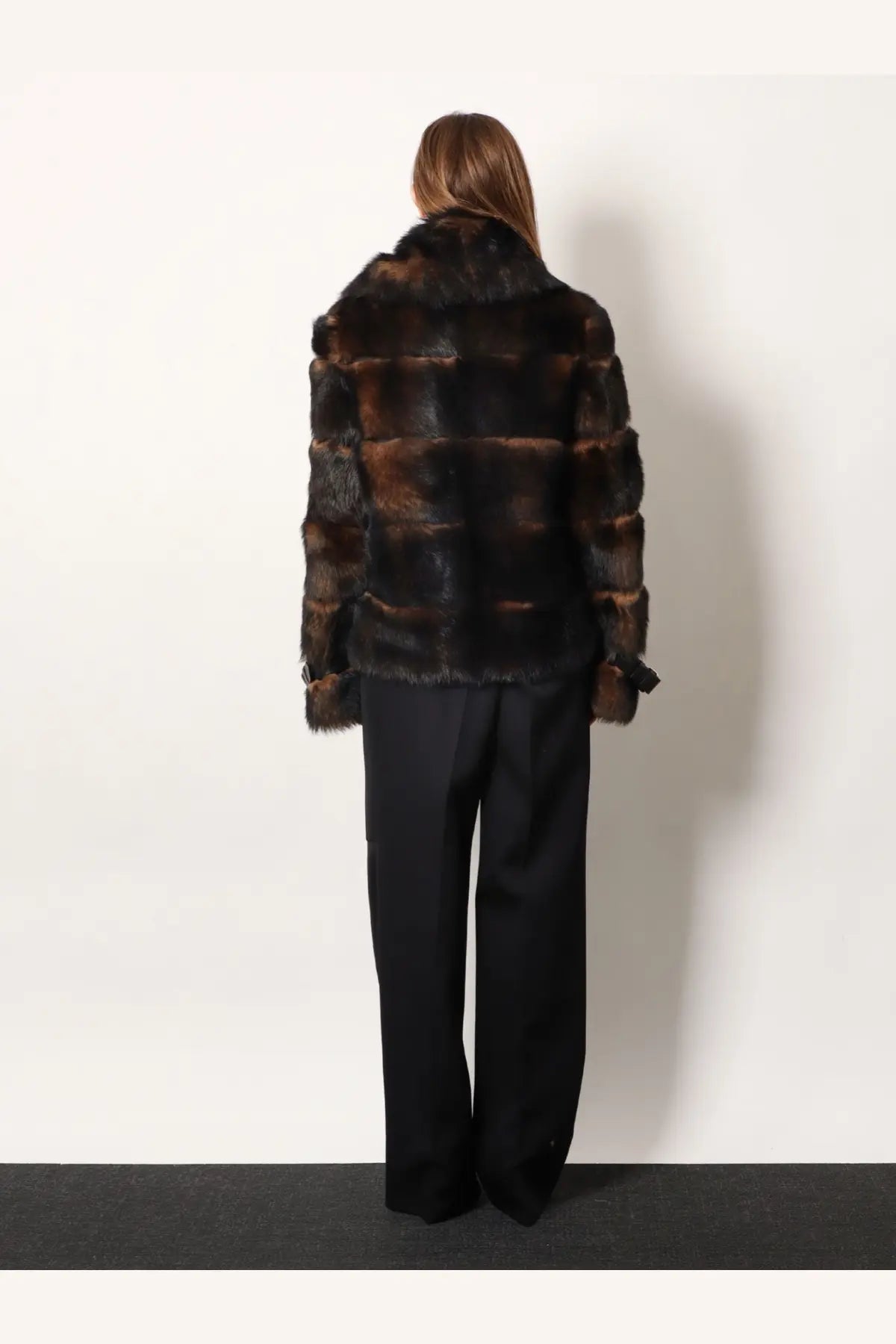 Fendi Women's Brown Backed Sheepskin and Nappa Jacket Orange, view 3