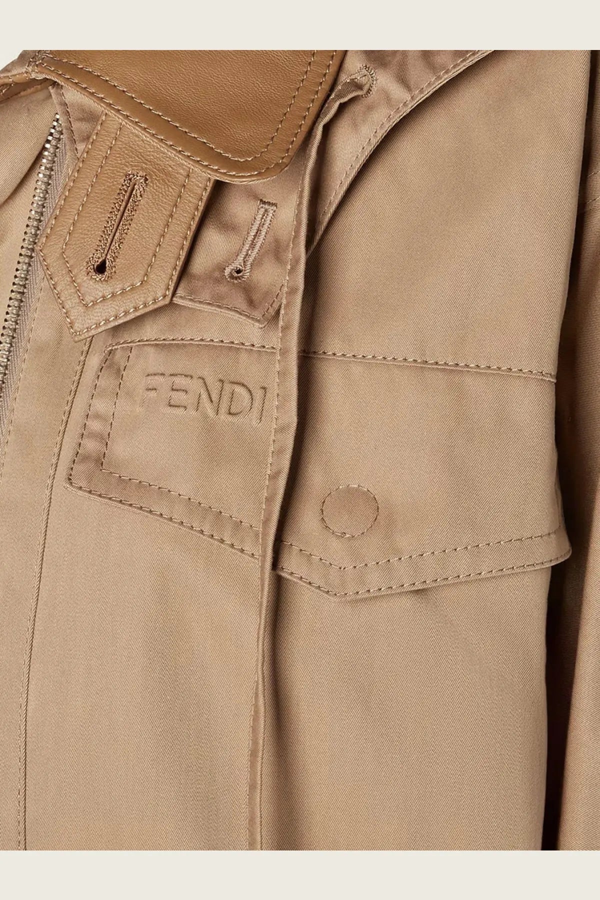 Fendi Women's Cotton Jacket Beige, view 5