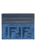 Fendi Women's FF Diamonds Card Holder Blue, view 2