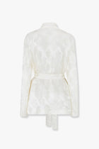 Fendi Women's Jacquard Silk Blazer White, view 5