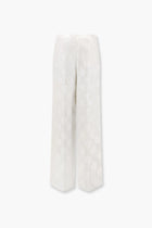 Fendi Women's Jacquard Silk Trousers White, view 5