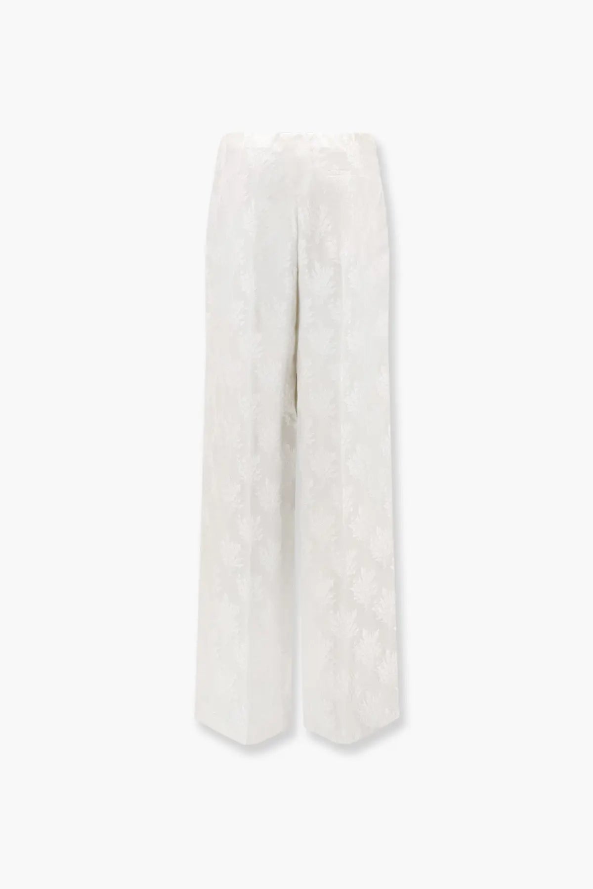 Fendi Women's Jacquard Silk Trousers White, view 5