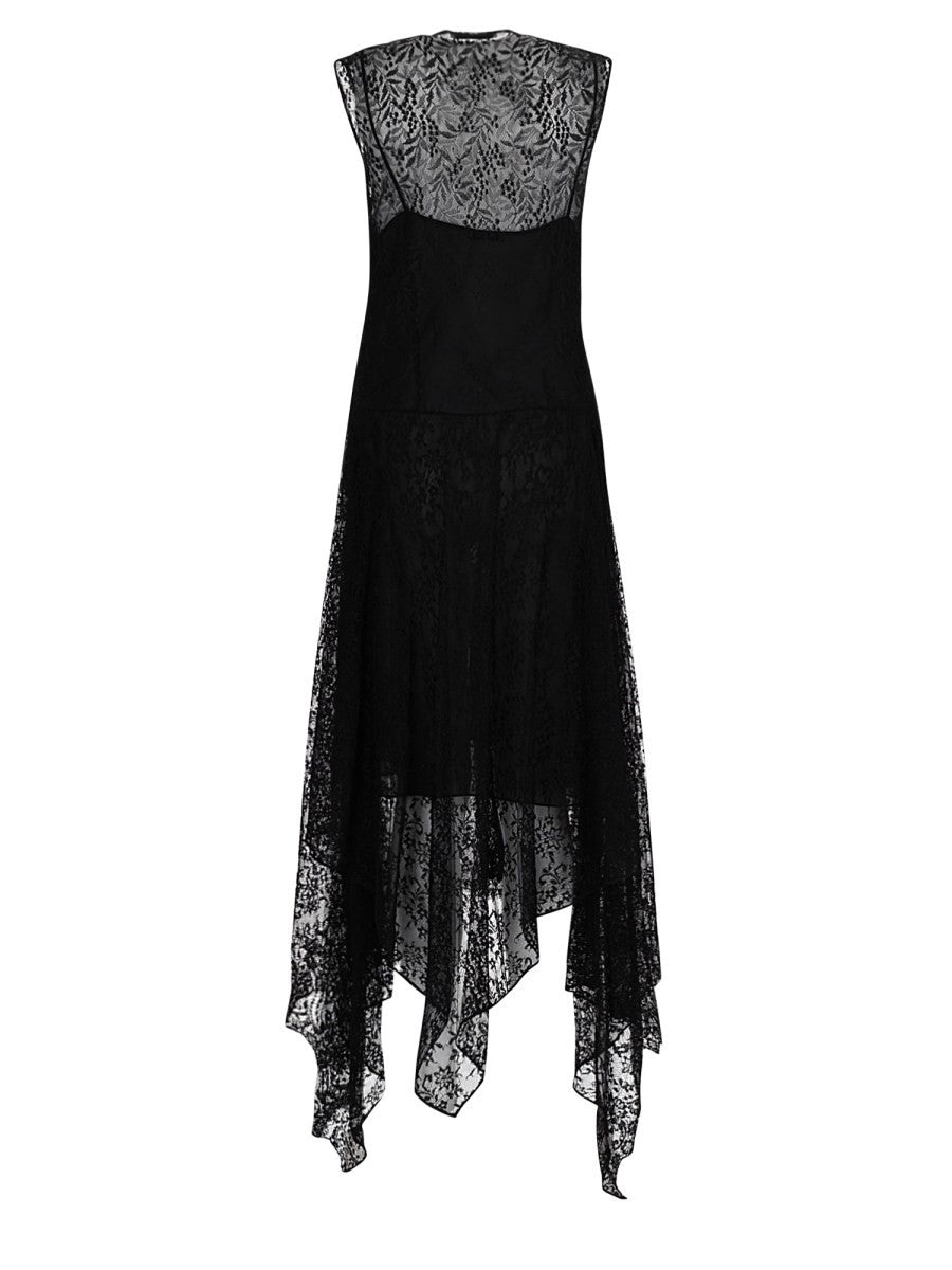Fendi Women's Lace Flowers Bacche Midi Dress Black, view 2