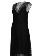 Fendi Women's Lace Flowers Bacche Midi Dress Black, view 3