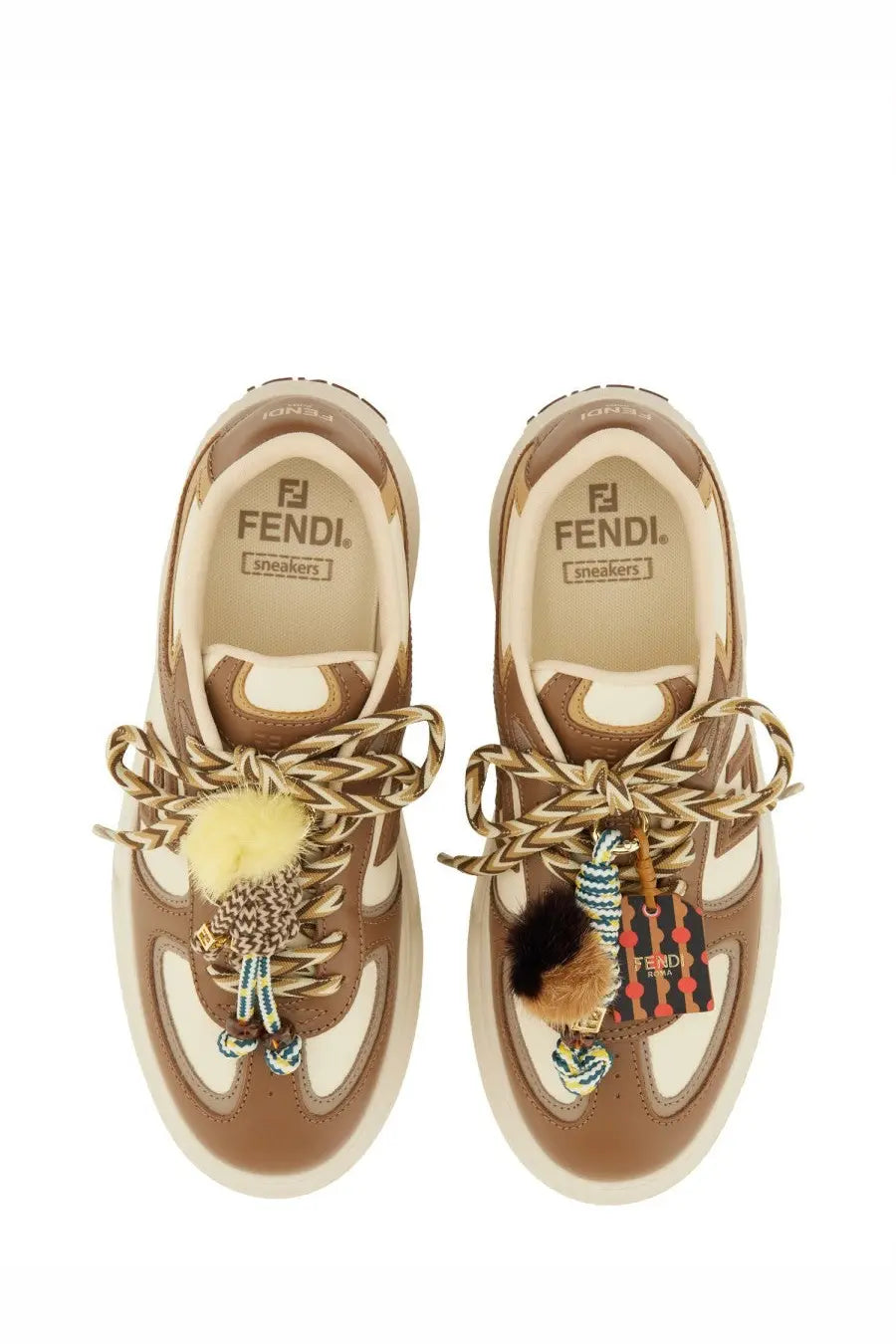 Fendi Women's Fendi Match Sneaker Beige, view 5