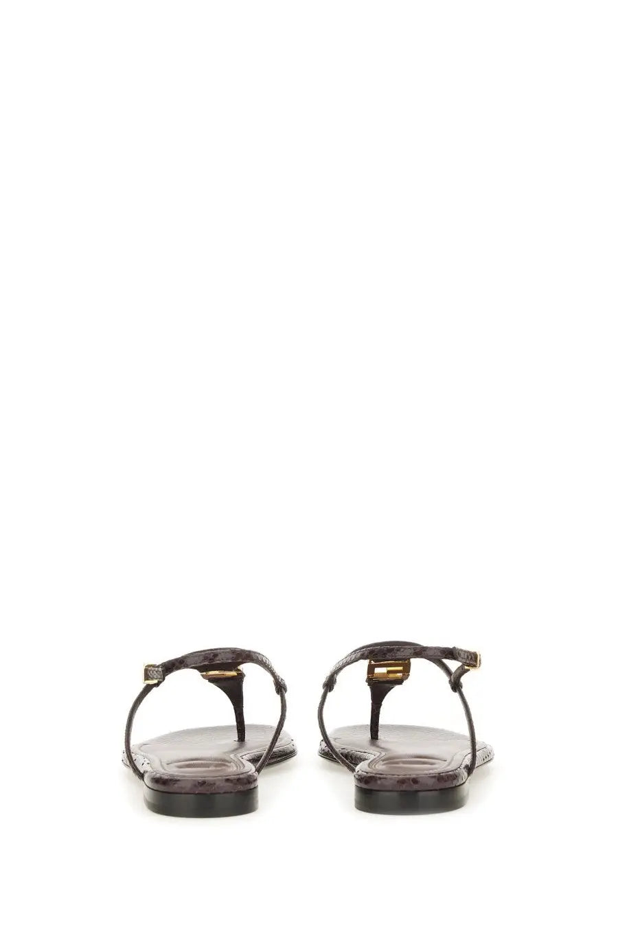 Fendi Women's Sandal Ffold Brown, view 3