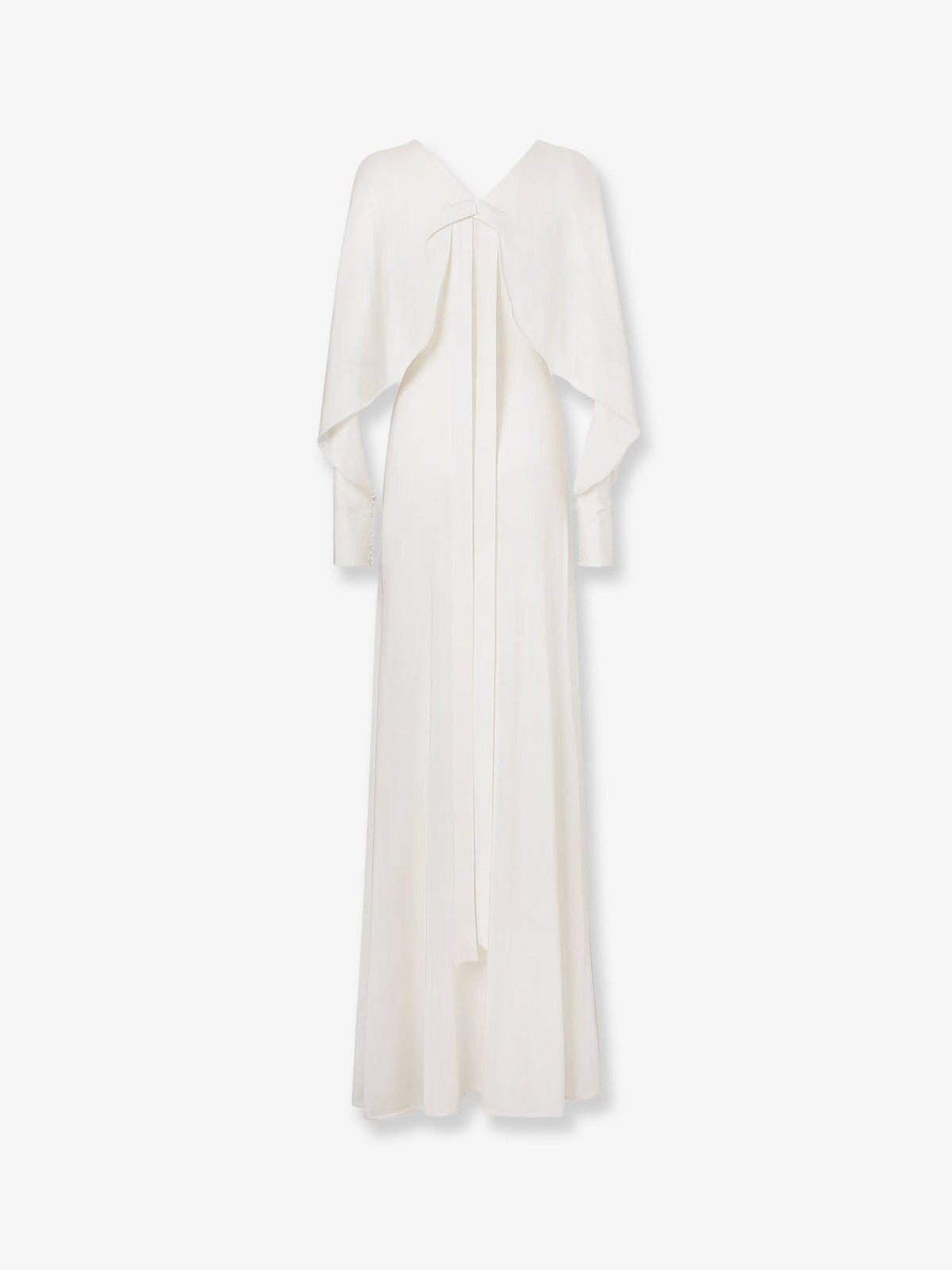 Fendi Women's Silk Yarn Long Dress White, view 2