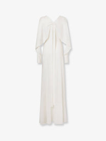 Fendi Women's Silk Yarn Long Dress White, view 2