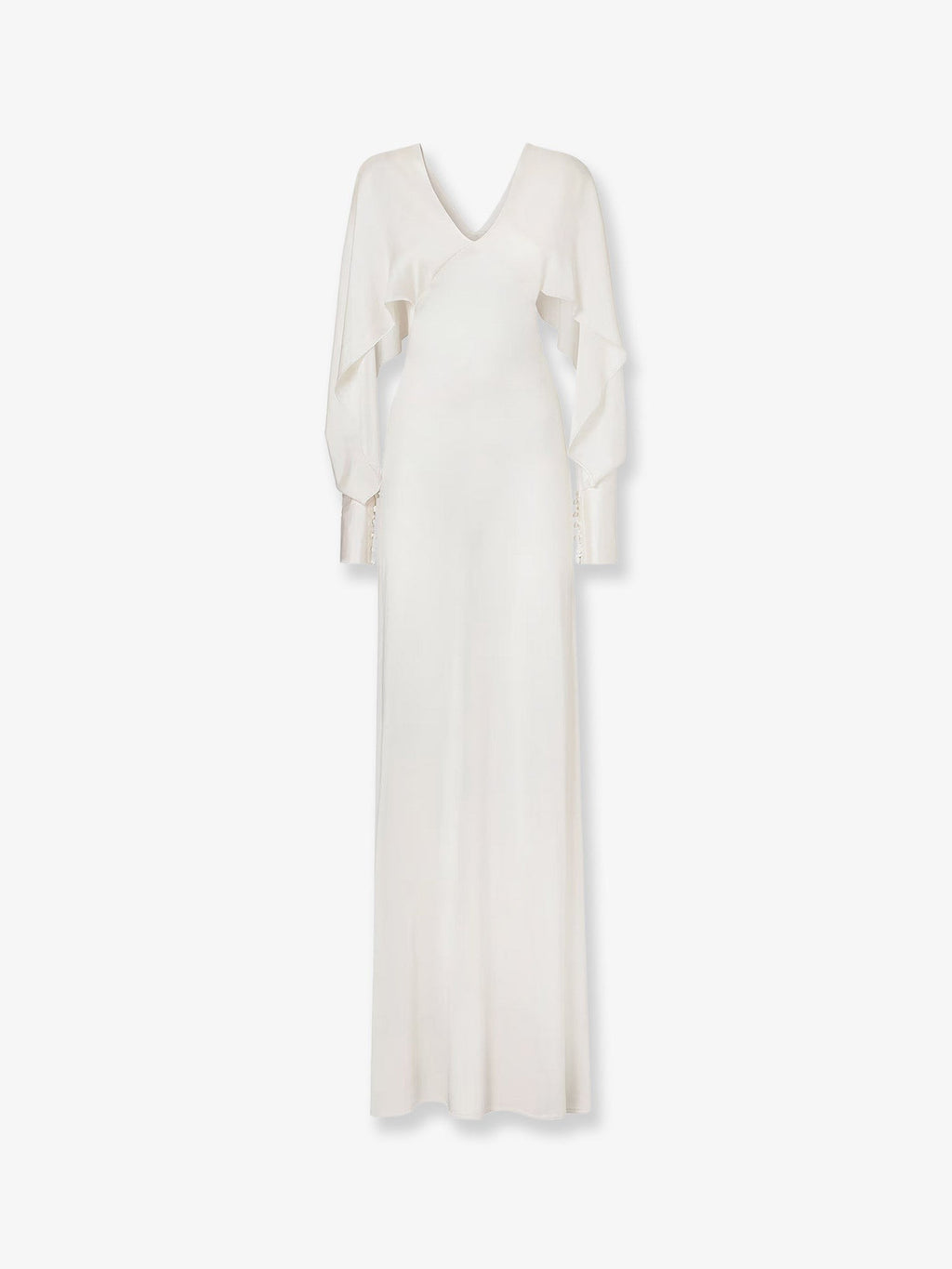 Fendi Women's Silk Yarn Long Dress White