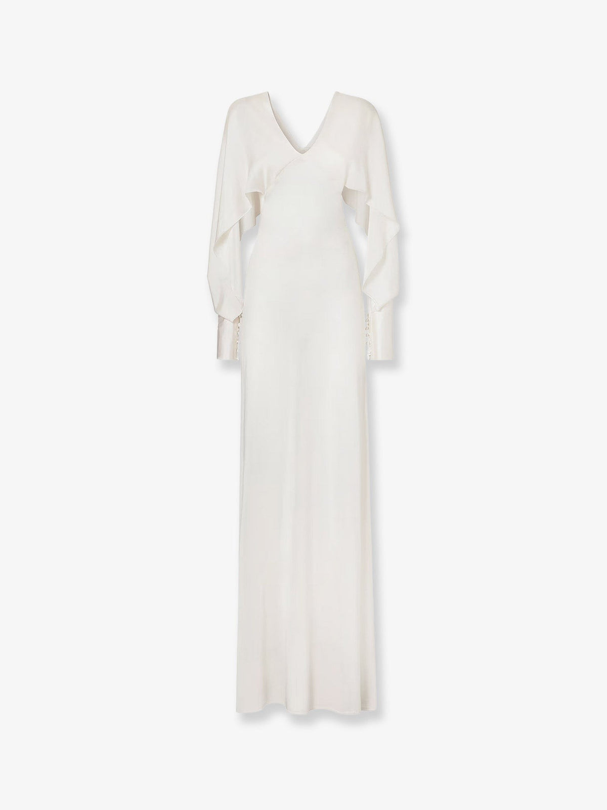 Fendi Women's Silk Yarn Long Dress White