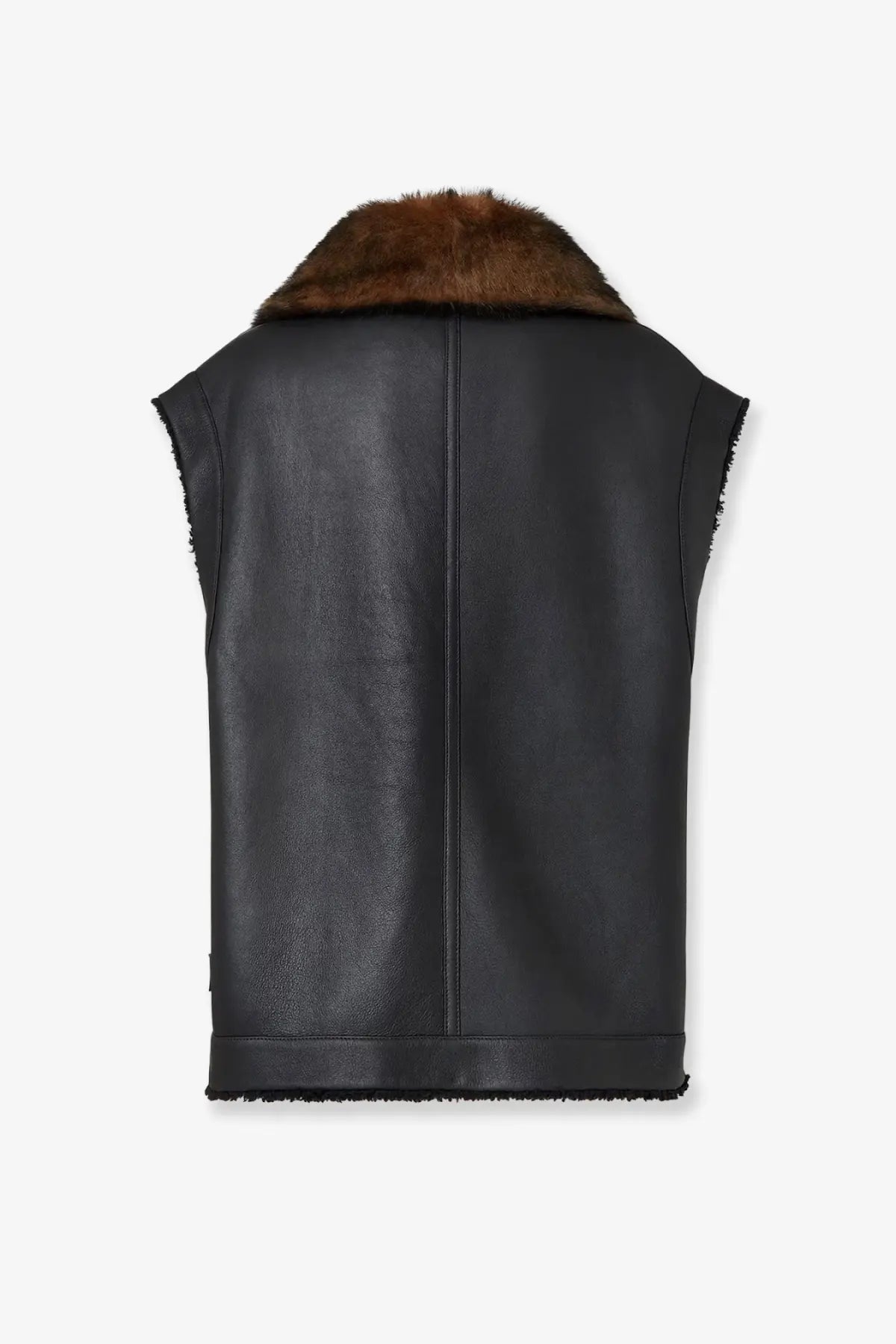 Fendi Women's Sleeveless Sheepskin Jacket Black, view 2