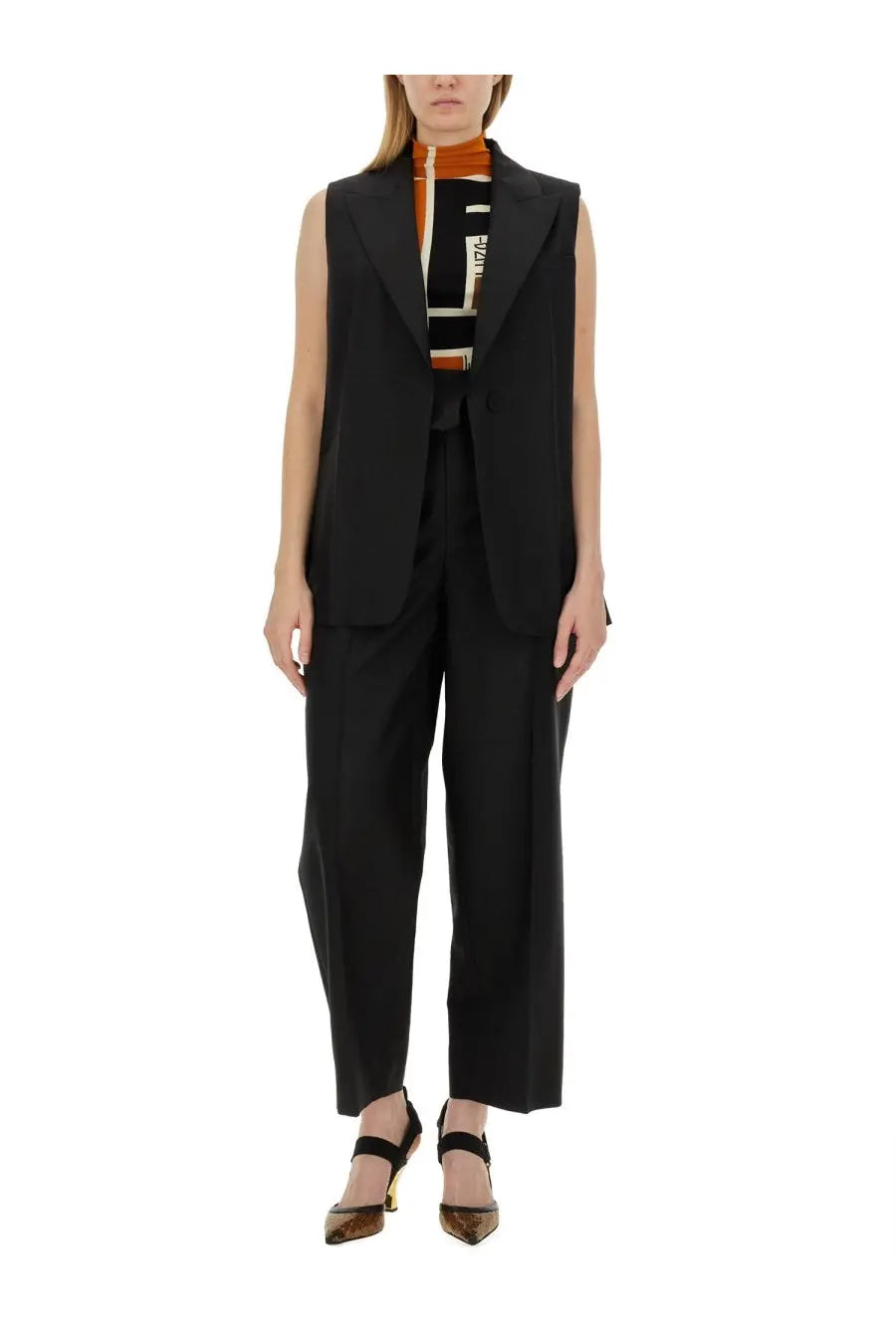 Fendi Women's Tailored Vest Black, view 2
