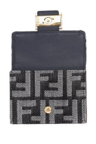 Fendi Women's Trifold Baguette Wallet Black, view 4