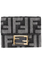 Fendi Women's Trifold Baguette Wallet Black