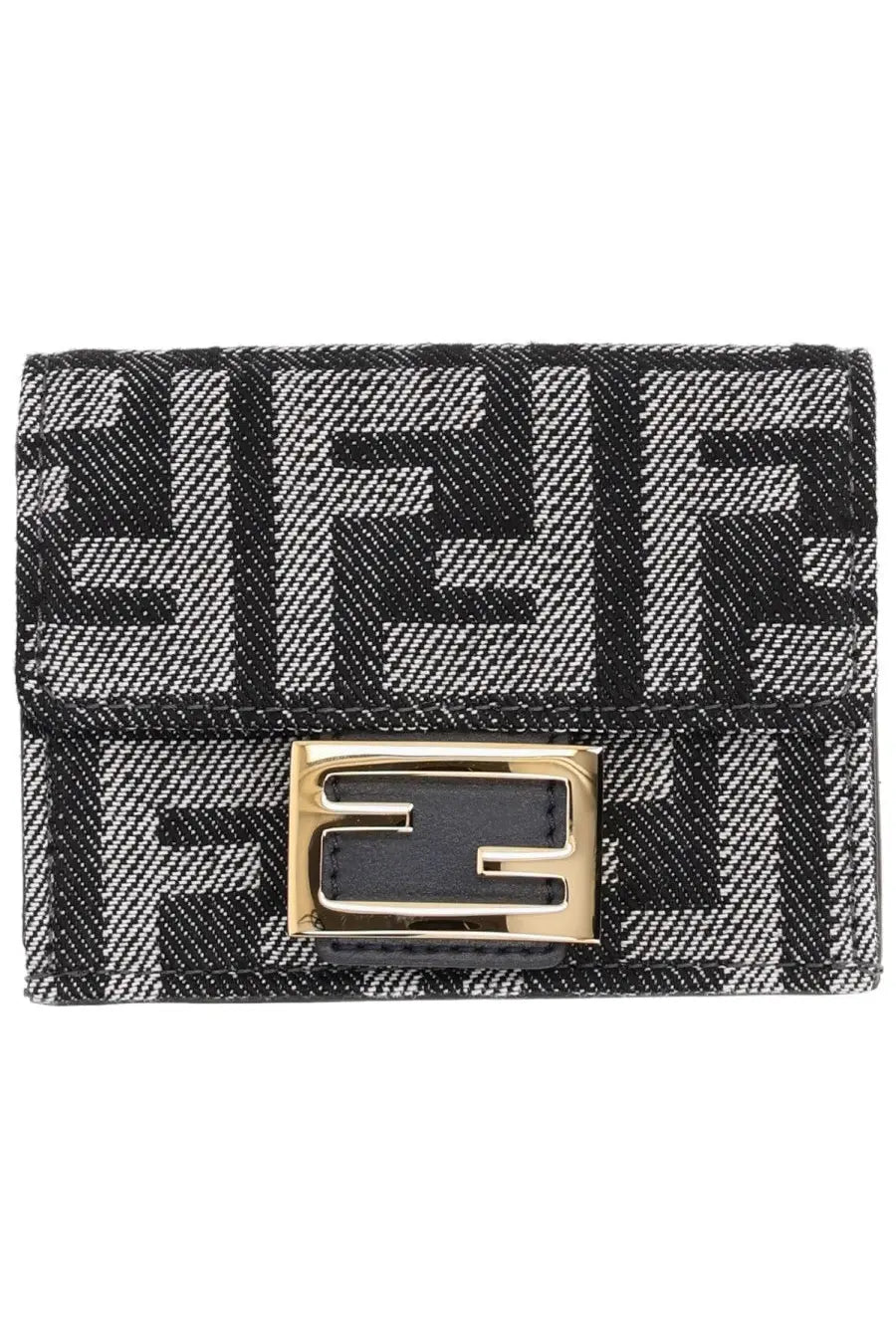 Fendi Women's Trifold Baguette Wallet Black