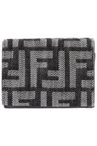 Fendi Women's Trifold Baguette Wallet Black, view 2