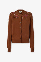 Fendi Women's Wool and Cashmere Cardigan Brown